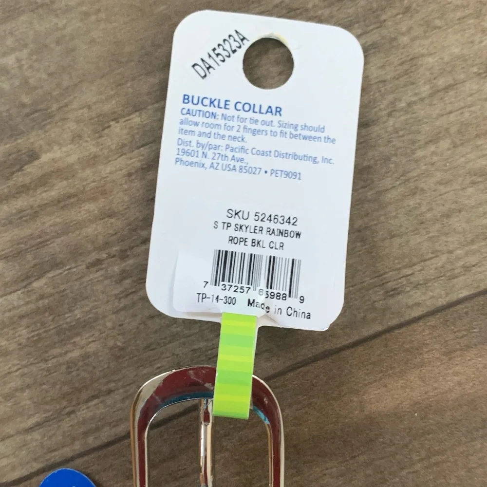 New Top Paw Small easy clean rainbow buckle collar